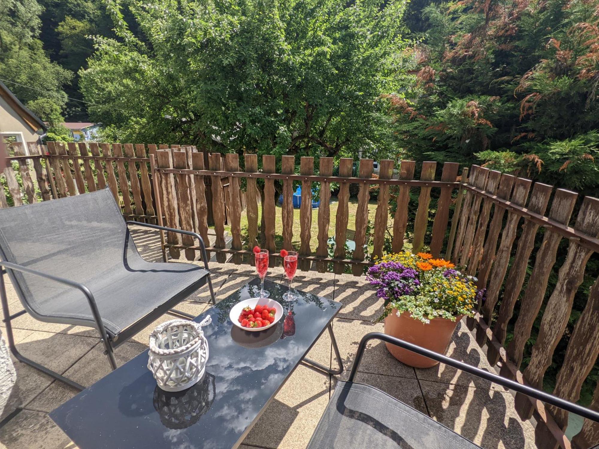 Gemütliche Wohnung für 2 mit Pool und Terrasse - H1 Sebnitz Exterior foto