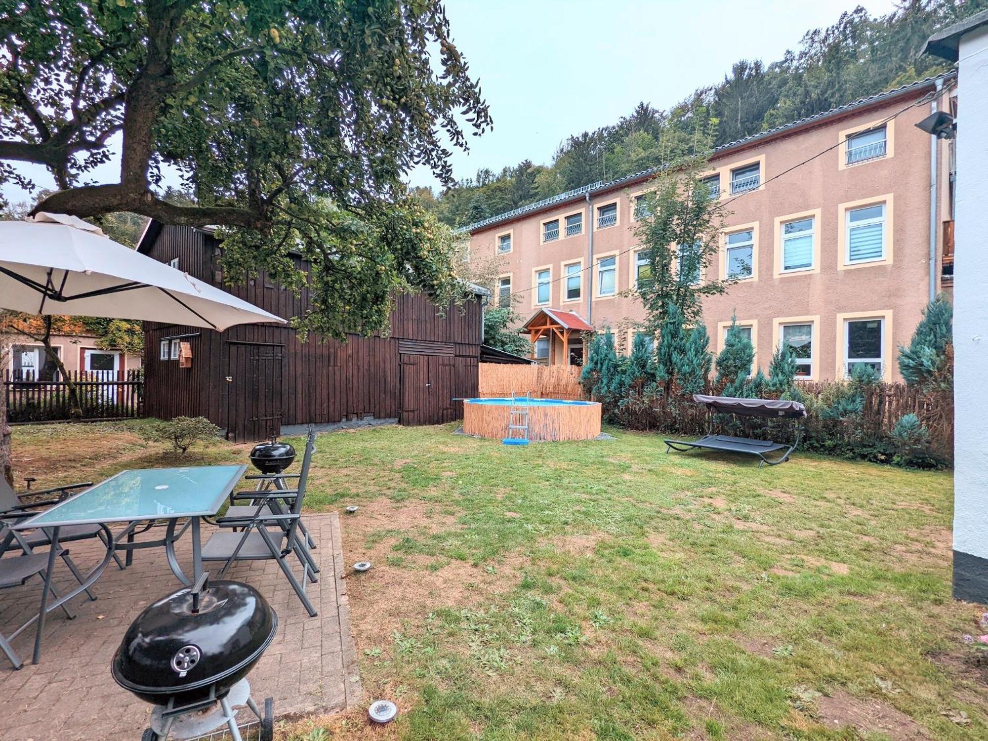 Gemütliche Wohnung für 2 mit Pool und Terrasse - H1 Sebnitz Exterior foto